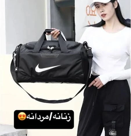 ساک ورزشی اورجینال برند نایکnike زنانه/ مردانه دارای شوزبگ و جای لباس خیس جدا