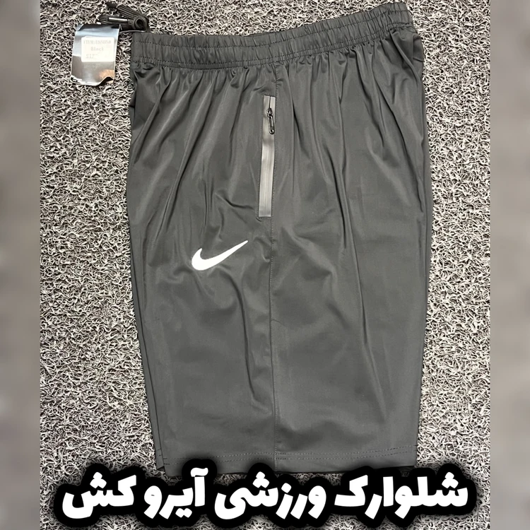 شلوارک ورزشی مردانه رنگ مشکی پارچه آیرو فوول کش