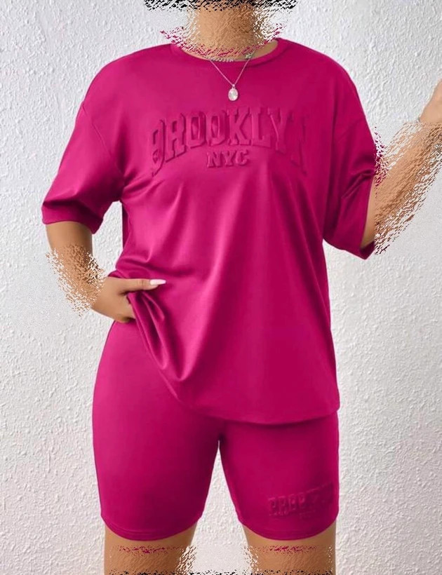 ست تیشرت شلوارک دخترانه/زنانه BROOKLYN/ ارسال فوری