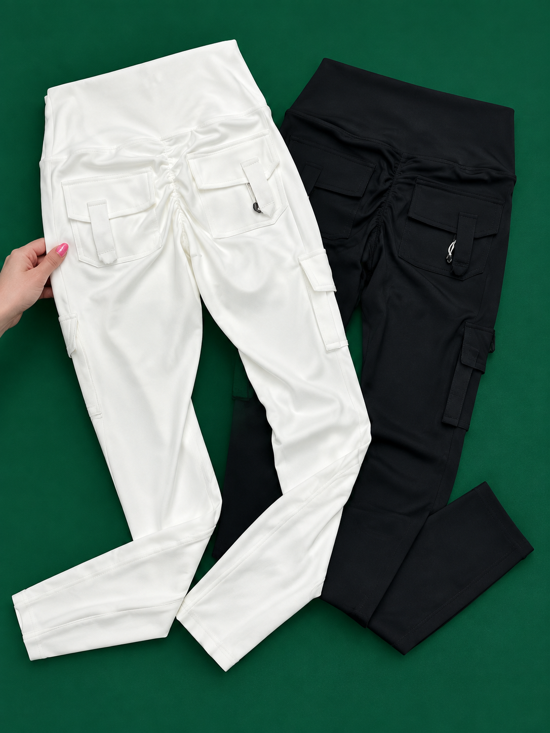لگ زنانه کارگو پنبه‌کش مدل Cotton Cargo (مشکی و سفید)