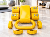 دمبل متغیر چندکاره مدل لاکچری (Yellow Luxury Adjustable Dumbbell)