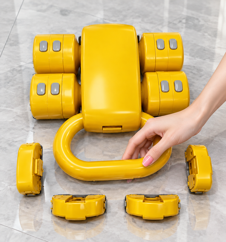 دمبل متغیر چندکاره مدل لاکچری (Yellow Luxury Adjustable Dumbbell)